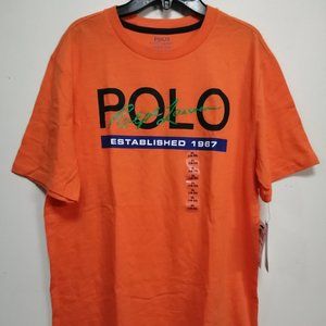 BNWT Polo by Ralph Lauren Boys Polo Shirts Orange Size Extra Large (18-20)